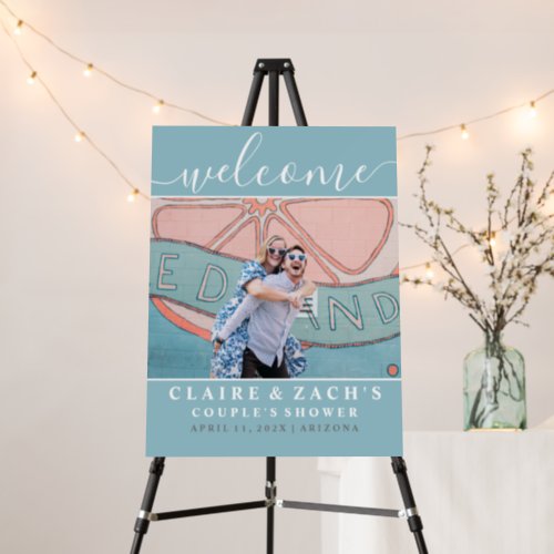 Fun Couples Photo Shower Pick Your Color Sign