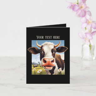 Fun cow lovers customizable card