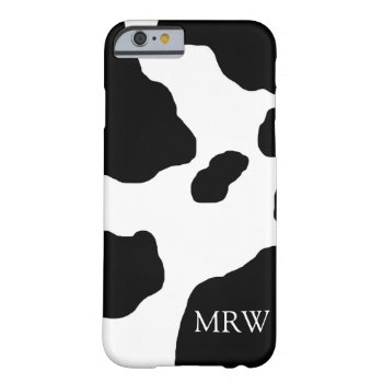 Fun Cow Print Cute Animal Personalized Barely There Iphone 6 Case by cutencomfy at Zazzle