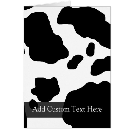 Fun Cow Print Personalized Cards (Front)