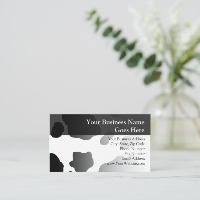 Fun Cow Print Personalized Farm Milk Dairy Business Card