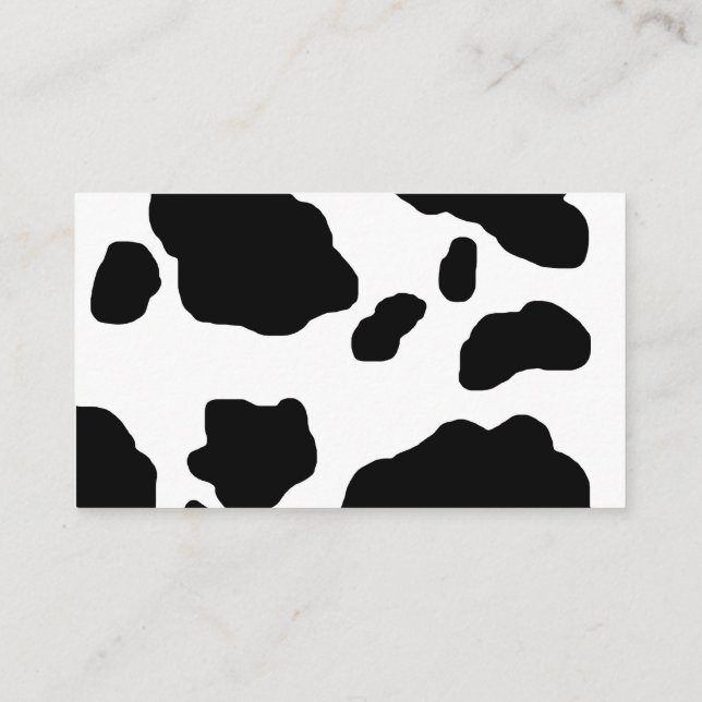 Fun Cow Print Personalized Farm Milk Dairy Business Card