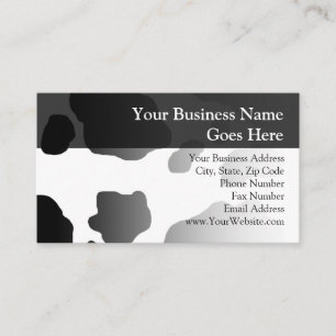 Fun Cow Print Personalized Farm Milk Dairy Business Card