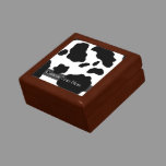 Fun Cow Print Personalized Jewelry Box