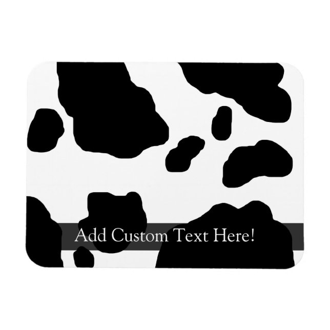 Fun Cow Print Personalized Magnet (Horizontal)