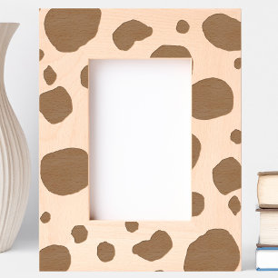 Fun Cow Print Western Spots Pattern Engraved Frames