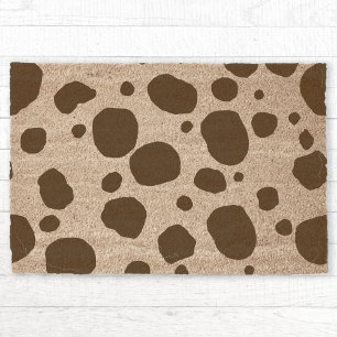 Fun Cow Print Western Spots Pattern Fiber Doormat