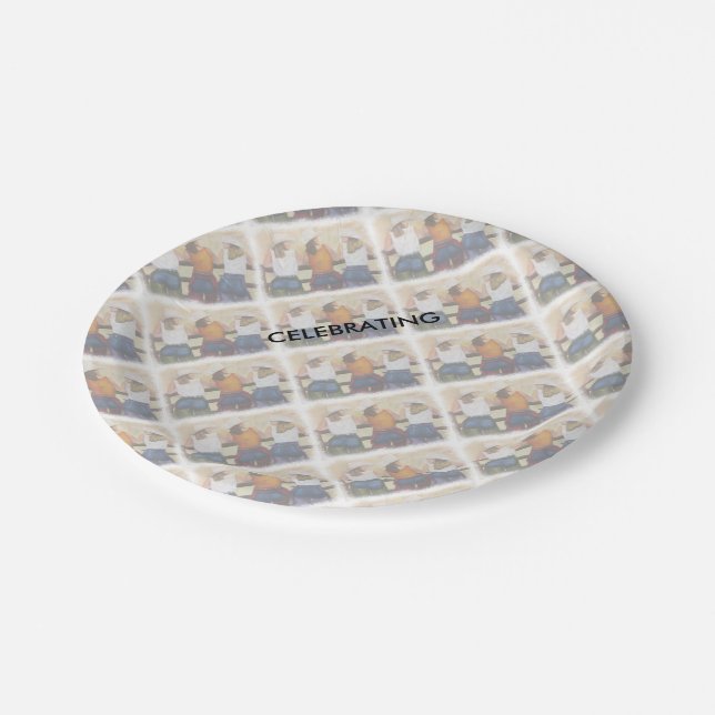 FUN COWGIRLS PAPER PLATES (Angled)