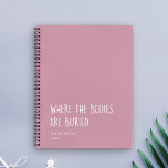 Fun Coworker Student Gift Where Bodies are buried Notebook<br><div class="desc">Funny coworker or student gift: Modern fun notebook reading WHERE THE BODIES ARE BURIED in a trendy hand written font over your custom name and year. Unique sarcastic office gift!</div>