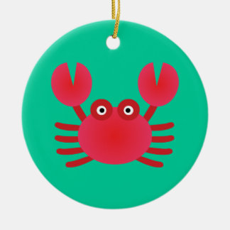 Fun Crab Ceramic Ornament