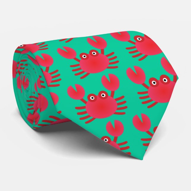 Fun Crab Neck Tie (Rolled)