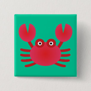 Fun Crab Pinback Button