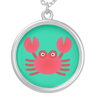 Fun Crab Silver Plated Necklace
