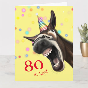 Fun Crazy Donkey Personalized Birthday Card
