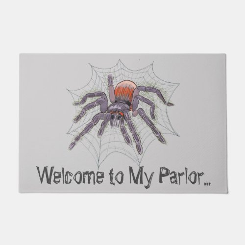 Fun Creepy Giant Spider Halloween Welcome Doormat