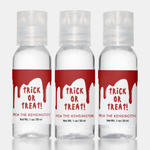 Fun Creepy Halloween Blood Drips Trick or Treat Hand Sanitizer