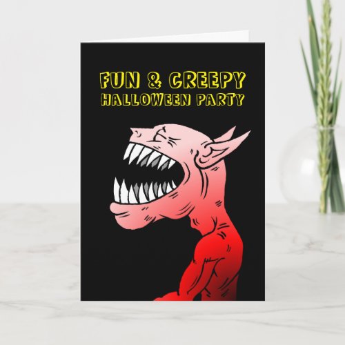 Fun  Creepy Halloween Party Invitation