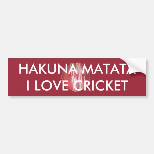 Fun Cricket Ball Design Bumper Sticker