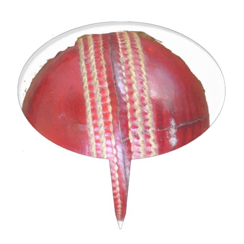 Fun Cricket Ball Design Cake Topper