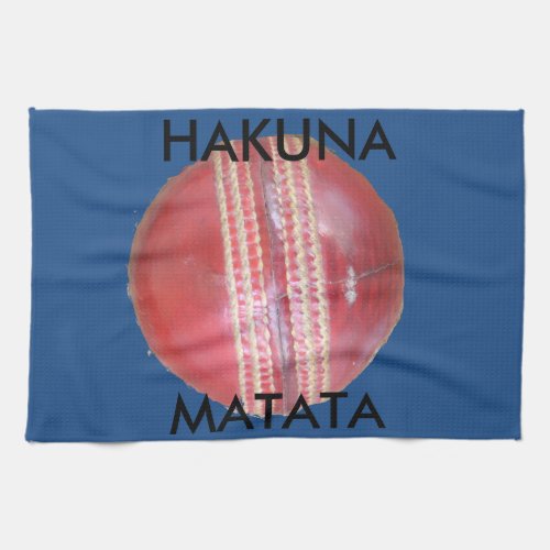 Fun Cricket Ball Design Kitchen Towel