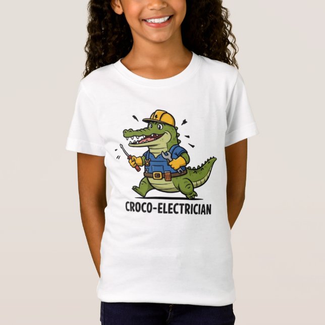 Fun Croco-Electrician Service T-Shirt (Front)