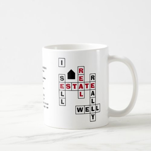 Fun Crossword I Sell Real Estate Realtor Coffee Mug