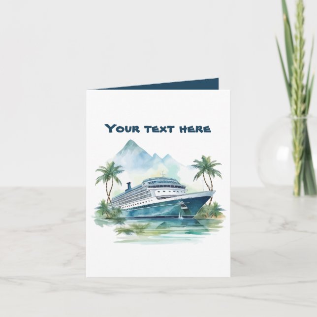 Fun cruise ship add text  card (Front)