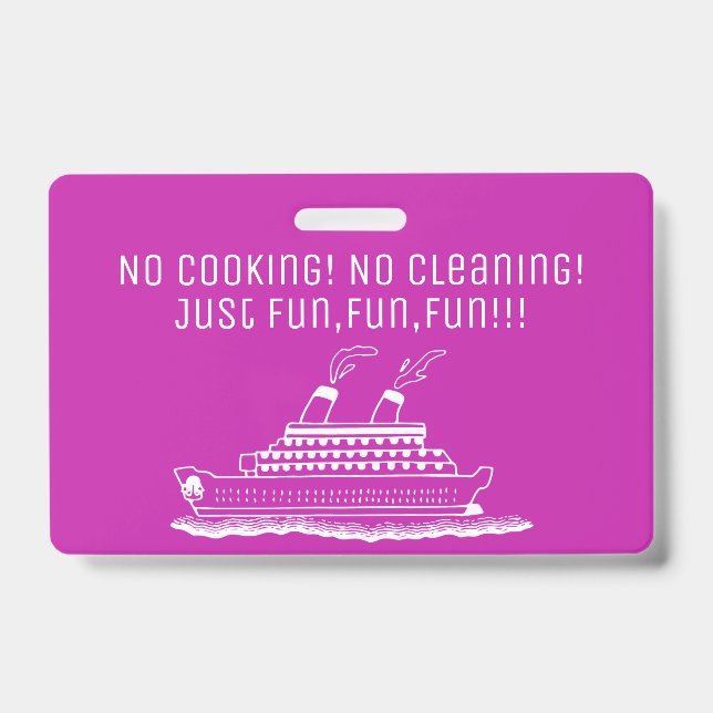 Fun Cruise Ship  Cabin Stateroom Key Holder Badge (Front)