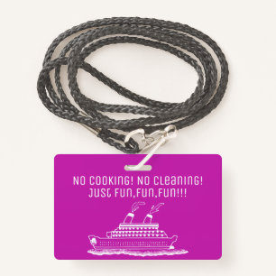 Fun Cruise Ship Cabin Stateroom Key Holder Badge