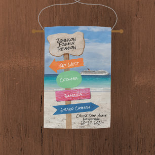 FUN Cruise Ship Custom Door Decoration - 4 Ports Garden Flag