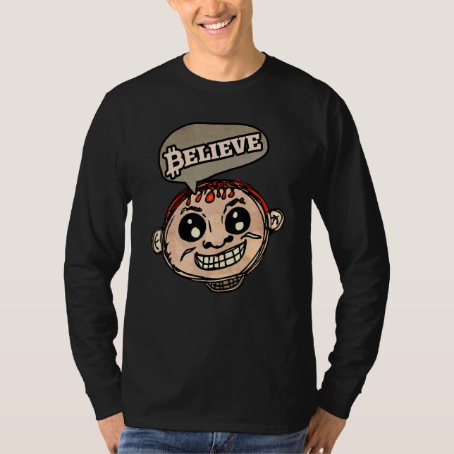 Fun Crypto Believe Art For Cryptocurrency Trader M T-Shirt (Front)