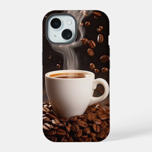 Fun Cup of Coffee Caffeine Lover iPhone 15 Case