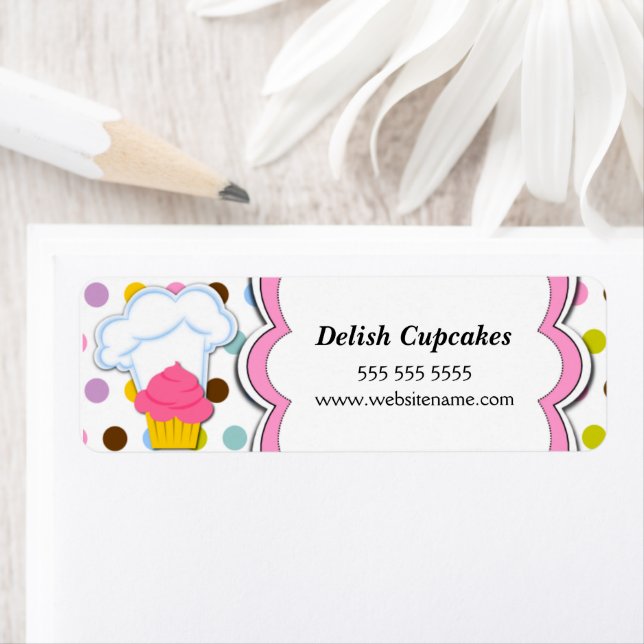 Fun Cupcake and Bakers Hat Labels (Insitu)