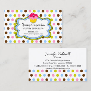 Fun Cupcake Bakery Business Card