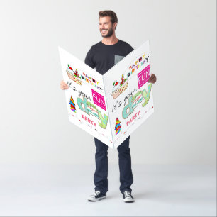 FUN Cupcake Large Happy Birthday Card 