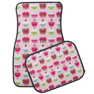 Fun Cupcake pattern car mats