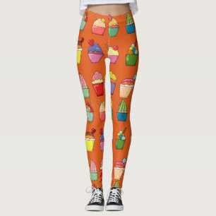 Fun cupcakes l Dessert Colorful orange Leggings