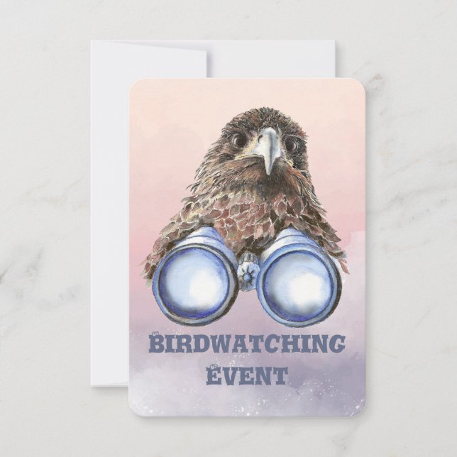 Fun Custom Bird Watching Birthday Party Invite (Front)