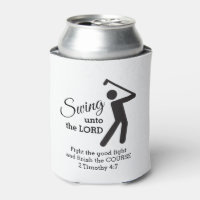 Fun Custom CHRISTIAN GOLFER Swing Unto The Lord Can Cooler