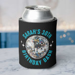 Fun Custom Disco Ball 30th Birthday Favor Can Cooler<br><div class="desc">Celebrate in style with this fun custom disco ball 30th birthday can cooler! Perfect for keeping drinks cool at your party,  with personalized text to make your celebration unforgettable. Cheers to 30!</div>