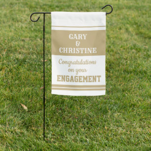 FUN, Custom Engagement party Garden Flag