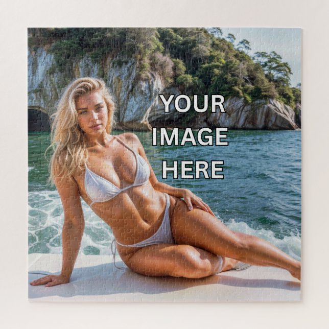 FUN! 🧩 Custom Jigsaw Puzzle – Add Image or Text (Vertical)