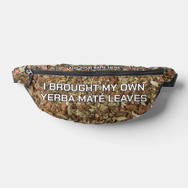 Fun Custom Name YERBA MATÉ LEAVES Fanny Pack (Lay Down)