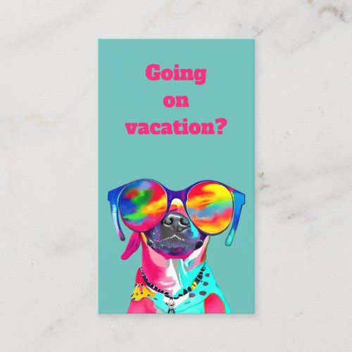 Fun Custom Pet Sitter Dog Walker Business Card
