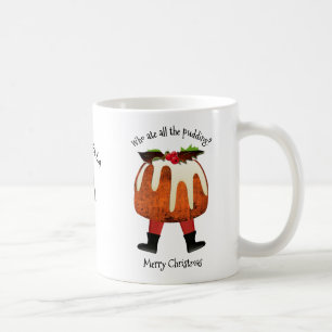 Fun Custom Pudding Merry Christmas Monogram Coffee Mug