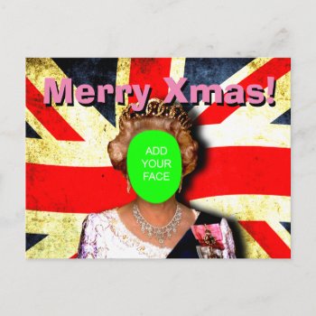 Fun Custom Punk Queen Christmas Greeting… Holiday Postcard by RWdesigning at Zazzle