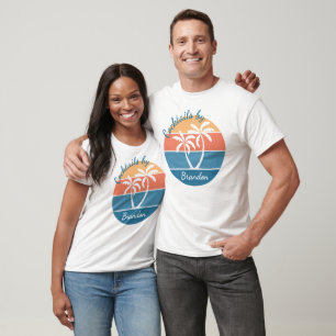 Fun Custom Tropical Island Beach Ocean Sunset T-Shirt