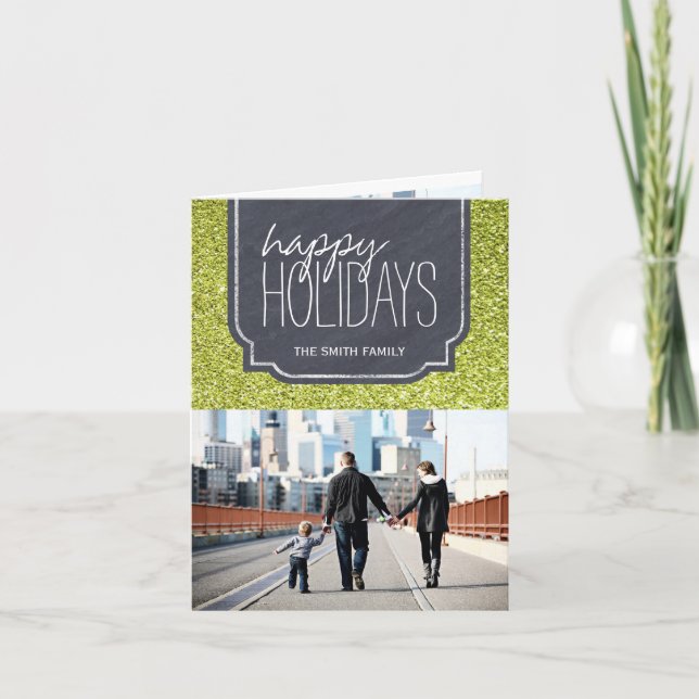 Fun Customizable Christmas Photo Greeting Card (Front)