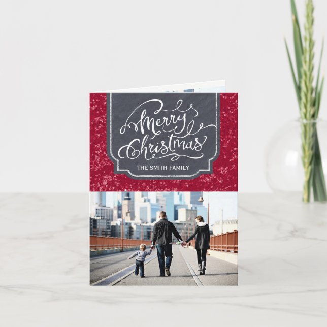 Fun Customizable Christmas Photo Greeting Card (Front)