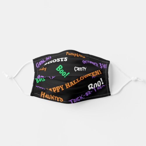 Fun Customizable Happy Halloween Adult Cloth Face Mask